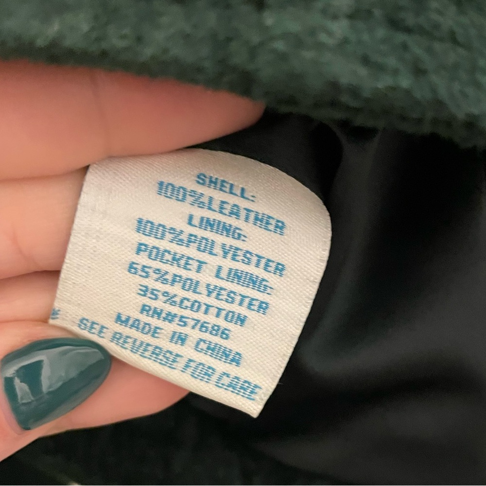 C&C Green Suede Leather Jacket - Picture 5 of 5